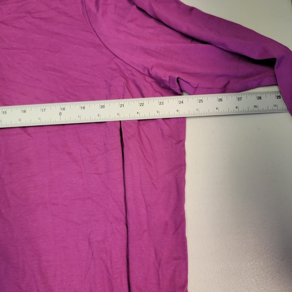 Cupio Curvy Scoop Neck Long Sleeve Women's Blouse Hollyhock Size 2X - Picture 4 of 6